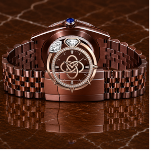 Montre bracelet pour homme en acier inoxydable de style bijoux de luxe, avec mouvement à quartz chronographe analogique de 20 mm et diamants en moissanite - Product Image 4