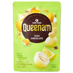 Vente en gros directe du fabricant Snacks Bonbons OEM/ODM Dragées Chocolatées HALAL 75G Amandes et noix de cajou enrobées de chocolat Yuzu Nouveauté - Product Image 1