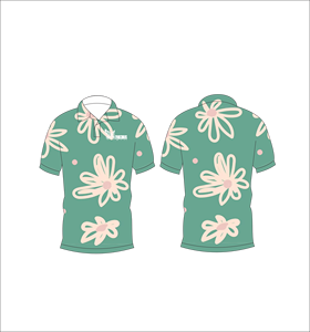 เสื้อโปโลพิมพ์ลายดอกไม้แบบกำหนดเอง แขนสั้น สวมใส่สบาย เหมาะสำหรับกอล์ฟ เทนนิส ชุดทีมฤดูร้อน - Product Image 2