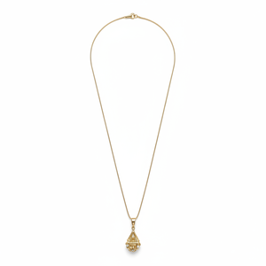 Collar con Colgante de Cadena Geométrica Clásica de Oro Sólido de 18K para Mujer, Regalo de Aniversario y para Ocasiones Festivas - Product Image 4