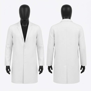 Conjuntos de Uniformes Médicos Blancos Premium, Tela de Algodón y Poliéster, 200 GSM, Manga Larga, Logotipo Bordado Personalizado, Ropa de Trabajo Profesional - Product Image 1