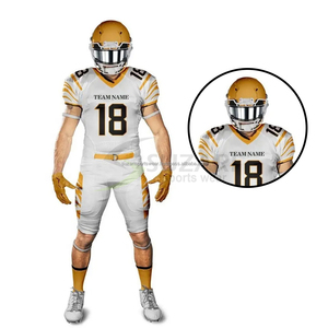 Vente en gros d'uniforme de football américain pour hommes de haute qualité conceptions personnalisées respirant grande taille avec manches courtes - Product Image 4
