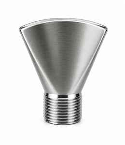 POLISHED METAL <b>FAN</b> JET FOUNTAIN NOZZLE DN20 20MM STAND MOUNT OUTDOOR GARDEN LANDSCAPE WATER FEATURE SPRAY <b>HEAD</b> - Product Image 1