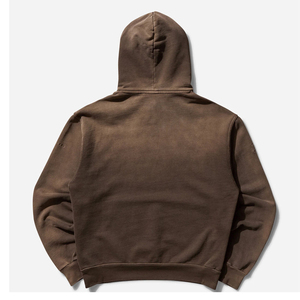 Sudadera con Capucha para Hombre, Color Marrón, Corte Regular, Color Sólido, Informal, de Algodón y Felpa, para Invierno, Bordada, Transpirable y Ecológica - Product Image 2