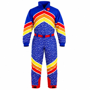 Traje de Esquí de una Pieza Estilo Retro de los 80 para Hombre y Mujer, Impermeable 10,000mm, Mono de Snowboard con Capucha, Conjunto de Chaqueta y Pantalones para Deportes de Invierno - Product Image 3