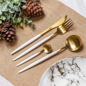 Luxury Pink Matte Stainless Steel Cutlery <b>Set</b> 18/10 Mirror Polished Flatware <b>Set</b> Modern <b>Dinnerware</b> Knife Fork Spoon Chopsticks - Product Image 3