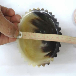 2025 European New Arrival Best Selling Vintage <b>Ceramic</b> <b>Serving</b> Horn <b>Bowl</b> Home Food Safe Natural Horn Design Exclusive Polished - Product Image 1