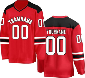 OEM Custom Ice Hockey Jerseys Supplier <b>for</b> <b>University</b> Clubs School Teams with Heat-Transfer Printing 100% Polyester Breathable - Product Image 1