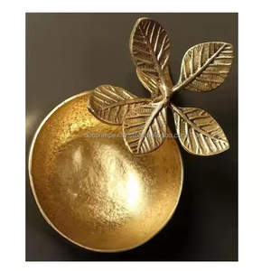 Bol décoratif en aluminium à feuilles de haute qualité Bol de pièce maîtresse au prix de gros - Product Image 4