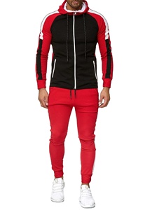 Survêtement d'hiver personnalisé à capuche pour hommes survêtement décontracté Patchwork 2 pièces ensemble de jogging costumes solides vêtements de sport de gymnastique 2025 - Product Image 3