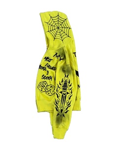 Hot Selling <b>White</b> Oversized Zip Up <b>Hoodie</b> <b>Men</b> Streetwear Printed Dagger Cherry Cross Pattern Unisex Autumn Winter - Product Image 3