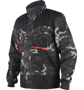 Customized Men's Windproof Plus Size <b>Zip</b> <b>Up</b> <b>Jacket</b> with Embroidery High Street Canvas Work Wear <b>Jacket</b> for Winter - Product Image 3