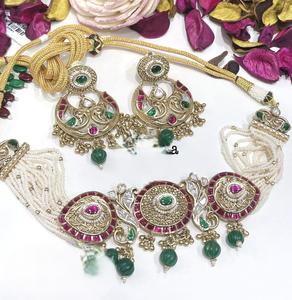 Ensemble collier et boucles d'oreilles en moissanite plaqué or, qualité supérieure, magnifique, pour mariage, bijoux pour femmes et filles - Product Image 3