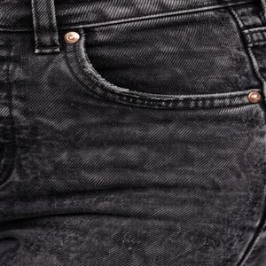 Jeans de Mezclilla Casuales Negros para Mujer, Corte Recto, Ajustados, Cintura Alta, Elásticos, Transpirables, Costuras Duraderas, Larga Duración - Product Image 6