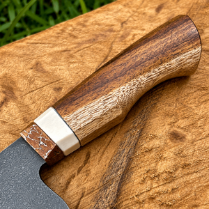 Custom Handmade Chef <b>Knife</b> Damascus Steel Professional Cooking <b>Knife</b> Luxury Wood Ambidextrous Handle Industrial Style 8-9.9in - Product Image 4