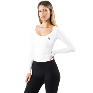 Top Corto Deportivo Sin Costuras para Mujer, Manga Larga, Aquari SE, Ajuste Elástico, Tela Suave, Estilo Deportivo - Product Image 2