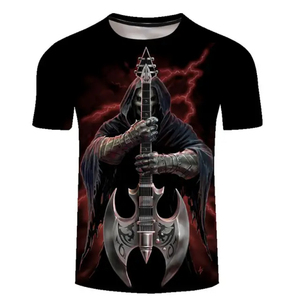Men's Gothic Angel Wings Short Sleeve O-Neck Regular Fit <b>100</b>% <b>Polyester</b> Knitted T-<b>Shirt</b> Digital Print Anti-Pilling Quick Dry - Product Image 3