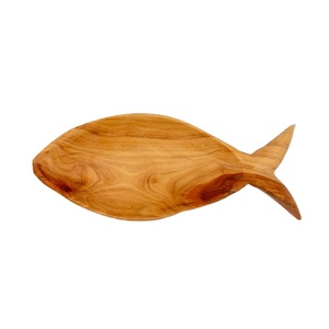 Cargador de madera de Acacia en forma de pez para hoteles, restaurantes, hogar, diseño a la moda, personalizado, nuevo - Product Image 1