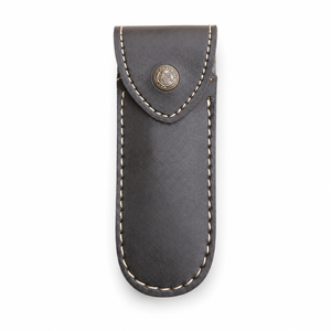 Jexmoo Pipa de Fumar Recta Reutilizable de Acero de Damasco de Lujo Hecha a Mano con Funda de Cuero, Regalo para Papá, Esposo, Novio - Product Image 6