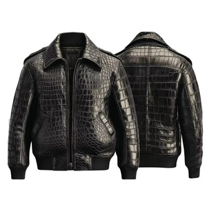 Chaqueta de Cuero con Estampado de Pitón para Hombre, Chaqueta de Motociclista de Cuero Genuino de Lujo, Ropa Exterior Moderna para Hombre, Fabricación Personalizada OEM, Venta al Por Mayor OEM - Product Image 5