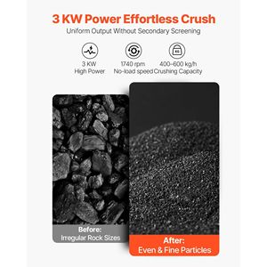 Frantoio Elettrico da 3KW 220V, Trituratore Elettrico per Roccia e Pietra con Capacità di Frantumazione di 400-600 Kg/h - Product Image 3