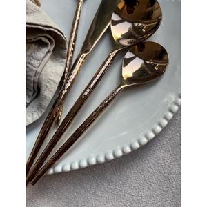 Services de couverts de style coréen, plaqués cuivre, en acier inoxydable de qualité alimentaire, de haute qualité, 4 pièces, pour les fournitures de café - Product Image 5