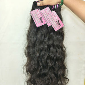 ผมแท้ธรรมชาติอินเดียแบบ Remy ขนาด 26 นิ้ว แบบมัดเป็นช่อจากผู้บริจาคคนเดียว เนื้อผมหยักศกธรรมชาติ ไม่ผ่านการแปรรูป พร้อมลอนลึก - Product Image 5