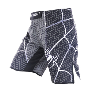 Wholesale Discount Kick Boxing Trunks and Rash Guard Set Low MOQ Martial Arts Wear Supplier Gym Apparel Printed BJJ MMA Shorts - Product Image 1