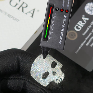 Skull Head Moissanite Diamond <b>Ring</b> 925 Silver Iced Out Mens Hip Hop <b>Statement</b> <b>Ring</b> - Product Image 6