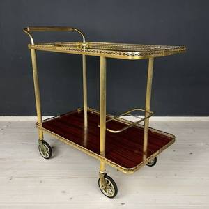 Carrito de Servicio para Hotel Más Vendido, con 2 Estantes y 4 Ruedas Giratorias, Mueble Comercial Resistente, Carrito de Bar para Hotel - Product Image 1