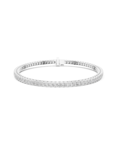 Madonna Luxury 9K 14K 18K Yellow <b>Gold</b> Custom Lab Grown Diamond Brilliant Cut VS1 Clarity Tennis Chain Bracelet IGI Certified - Product Image 4