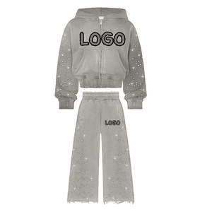 2026 Premium Personalizado de Calidad, Estilo Vintage, con Apliques y Bordado Desgastado, Lavado Ácido, de Alto Gramaje, 100% Algodón, Cálido para Invierno - Product Image 2