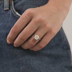 1CT 2CT Round Cut Lab Grown Diamond Solitaire <b>Ring</b> 10K 14K 18K Solid Gold 925 <b>Silver</b> Classic Engagement <b>Ring</b> Wholesale Factory - Product Image 5