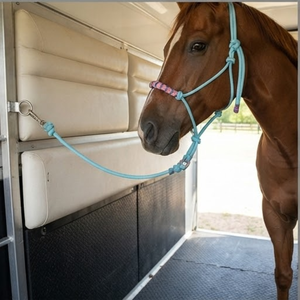Cuerda de Turquesa Trenzada para Brida de Caballo |   Correa de Nylon Resistente para Entrenamiento de Ganado, Equipo Ecuestre Suave y Práctico - Product Image 3