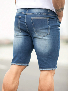 Shorts en jean pour hommes en gros – Légers, respirants, style streetwear, personnalisation du logo acceptée, faible MOQ - Product Image 3