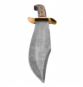 Custom Handcrafted Damascus Steel Art Piece – Fixed Blade <b>Craft</b> <b>Tool</b> with Multi-Color Wood Handle - Product Image 2