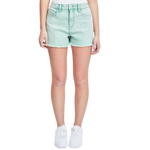 Shorts de Mezclilla de Cintura Alta con Lavado Ácido para Mujer, Transpirables, Ecológicos, de Secado Rápido, 100% Algodón, a la Moda, Súper Sexys, con Agujeros - Product Image 1