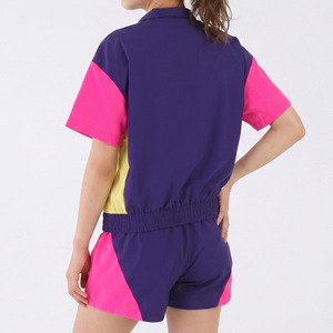 Ensemble deux pièces streetwear léger et écologique, coupe-vent et short, avec logo personnalisé, veste et short en nylon deux pièces - Product Image 2
