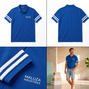 Camisa Premium Transpirable de Mezcla de Algodón y Lona para Hombre, con Monograma Bordado Personalizado, Corte Ajustado, Proveedor Mayorista, Artículo en Stock - Product Image 5