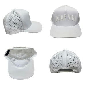 5-Panel Blank Structured Golf Cap Custom Embroidery Logo Image Sporty Laser Cut Hole Waterproof Breathable Rope Baseball Caps - Product Image 1