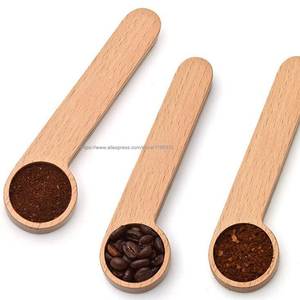 Cuillère à café en bois naturel au design classique, écologique, avec long manche, multi-capacités (10-30 ml), ustensile de mesure de cuisine - Product Image 6