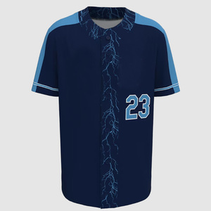 Wholesale Manufacturer Factory Supplier <b>Baseball</b> Full Button Up Jersey Custom Team Wear Breathable Mesh Sports <b>Baseball</b> Jersey - Product Image 1
