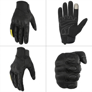 Guantes de Motocicleta de Cuero Personalizados para Invierno con Protección Rígida en los Nudillos, Ligeros, Transpirables, Guantes de Ciclismo de Dedo Completo - Product Image 6