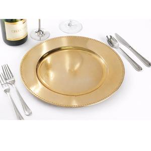 Assiette de Présentation de Luxe en Acier Inoxydable Argenté, Métal Martelé Décoratif, pour Mariages, Banquets et Décoration de Table d'Hôtel - Product Image 6
