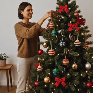 Adorno Decorativo de Bola de Hierba Marina Natural para Árbol de Navidad, Decoración Navideña Tejida a Mano, Bola de Navidad y Adornos para Árbol - Product Image 2