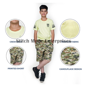 Conjunto Deportivo Informal de Verano para Hombre, 2 Piezas, 100% Algodón, Camiseta y Pantalones Cortos de Felpa - Product Image 4