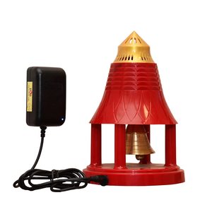 Cloche automatique en laiton pour la prière à domicile, rouge foncé - Product Image 2