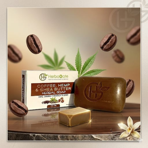 Natural Coffee Hemp and Shea Butter <b>Soap</b> for Face and Body Hydration Cleansing and Healthy Skin Support - Product Image 6