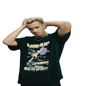 Vente en gros de streetwear pc en coton biologique pv dans différentes méthodes d'impression et matériaux T-shirt à col rond pour hommes en stock à vendre - Product Image 4