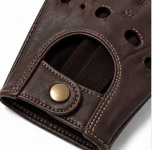 Gants de conduite en cuir pleine fleur de qualité supérieure pour hommes et femmes, compatibles écran tactile, respirants, antidérapants, extensibles, décontractés, pour voiture et moto - Product Image 6